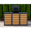 ZABUDOWA ŚMIETNIKOWA 3x120L kolor DREWNO